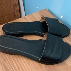 Black Everlane slides